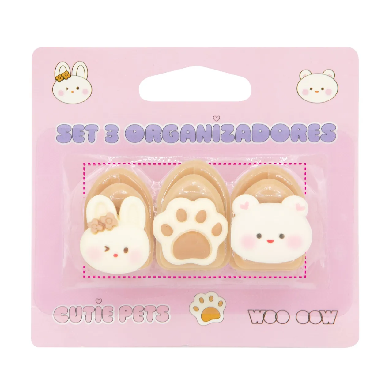 Set 3 Organizadores Cutie Pets