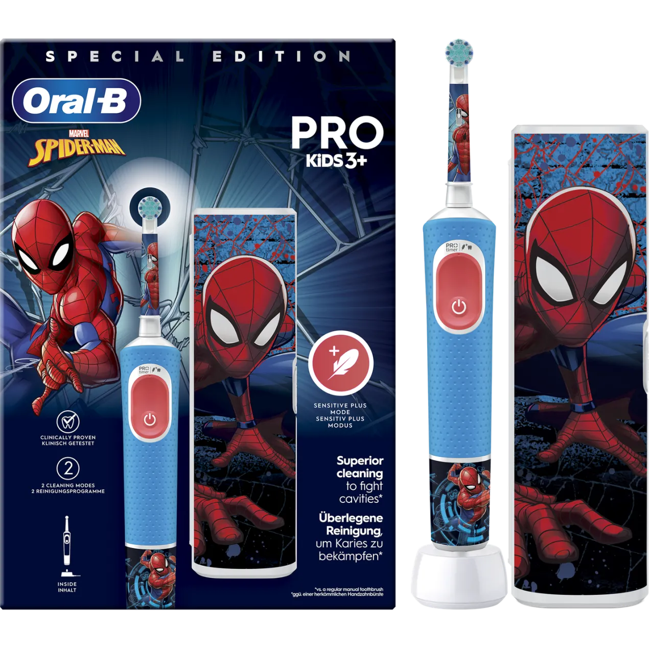 Set Spiderman Cepillo Eléctrico + Funda de Viaje