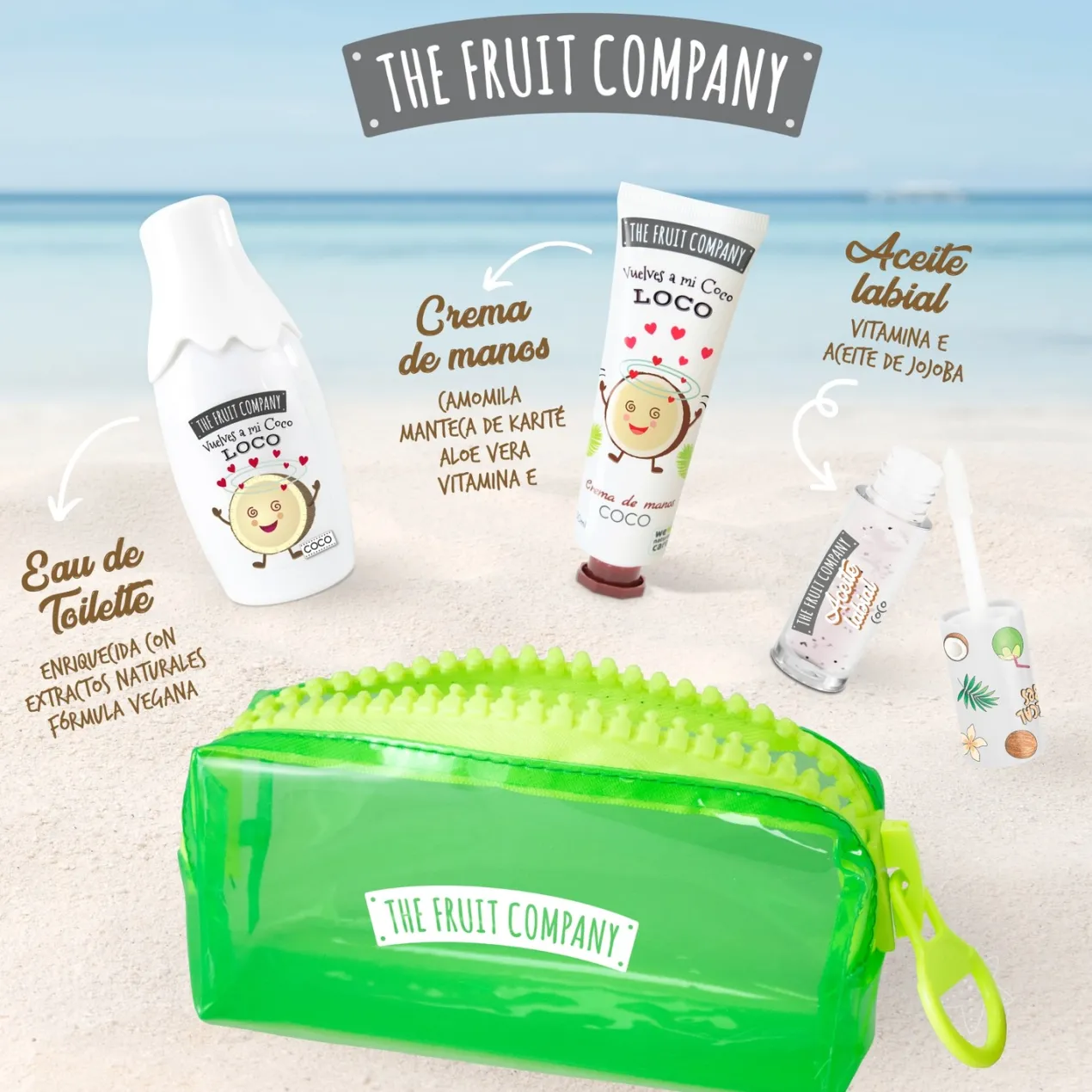 Set Summer Coco EDT + Crema de Manos + Aceite Labial + Neceser
