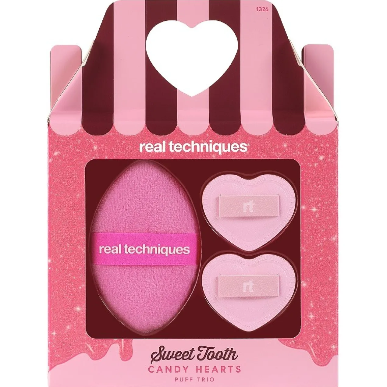 Set Sweet Tooth Candy Hearts Powder Puff