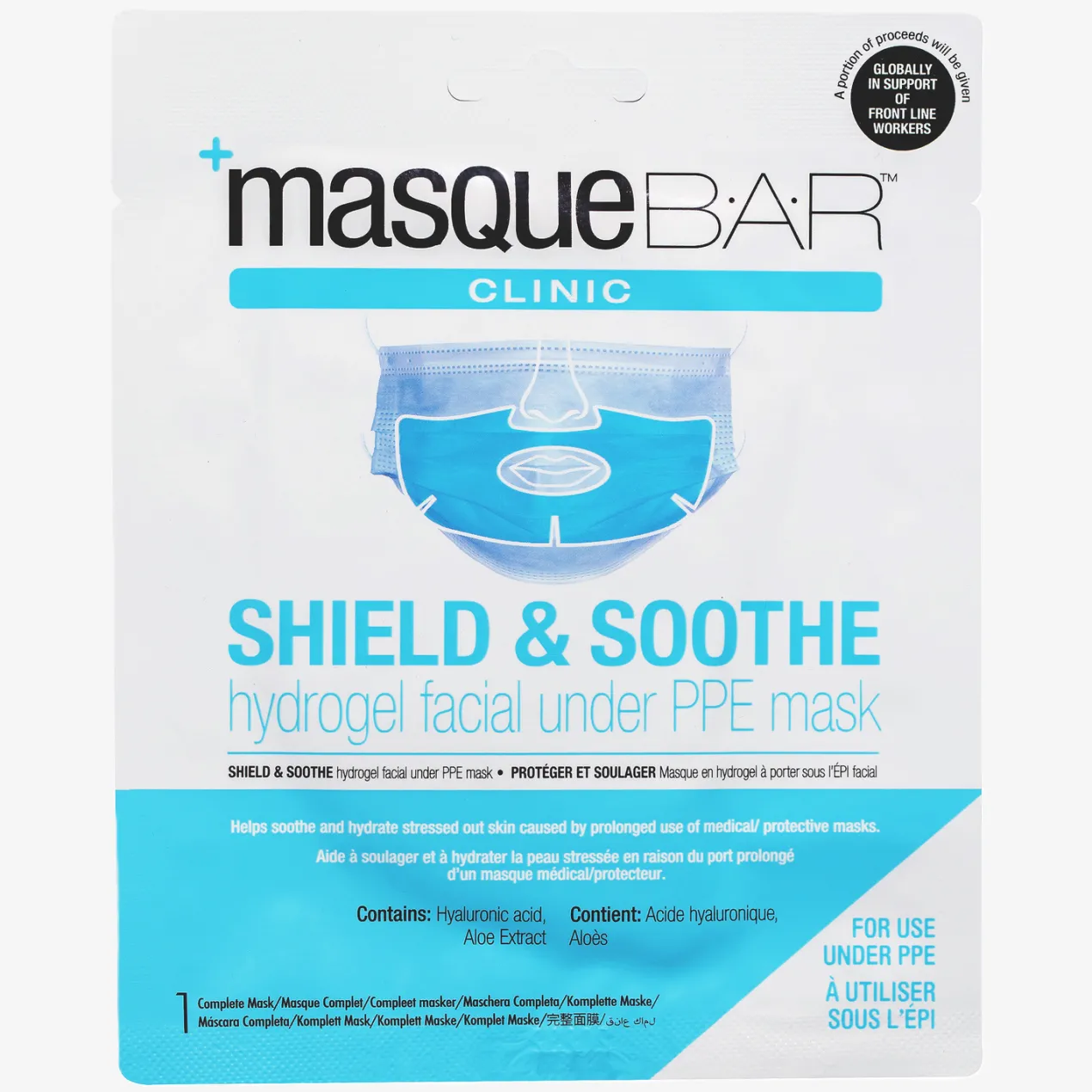 Shield & Soothe Hidrogel Facial para usar Bajo Mascarilla Desechable
