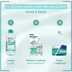 SkinActive Crema de Noche con Ácido Hialurónico + Aloe Vera + Aceite de Argán