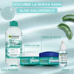 SkinActive Crema de Noche con Ácido Hialurónico + Aloe Vera + Aceite de Argán