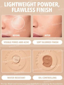 Skin-Focus Base de Maquillaje en Polvo Alta Cobertura