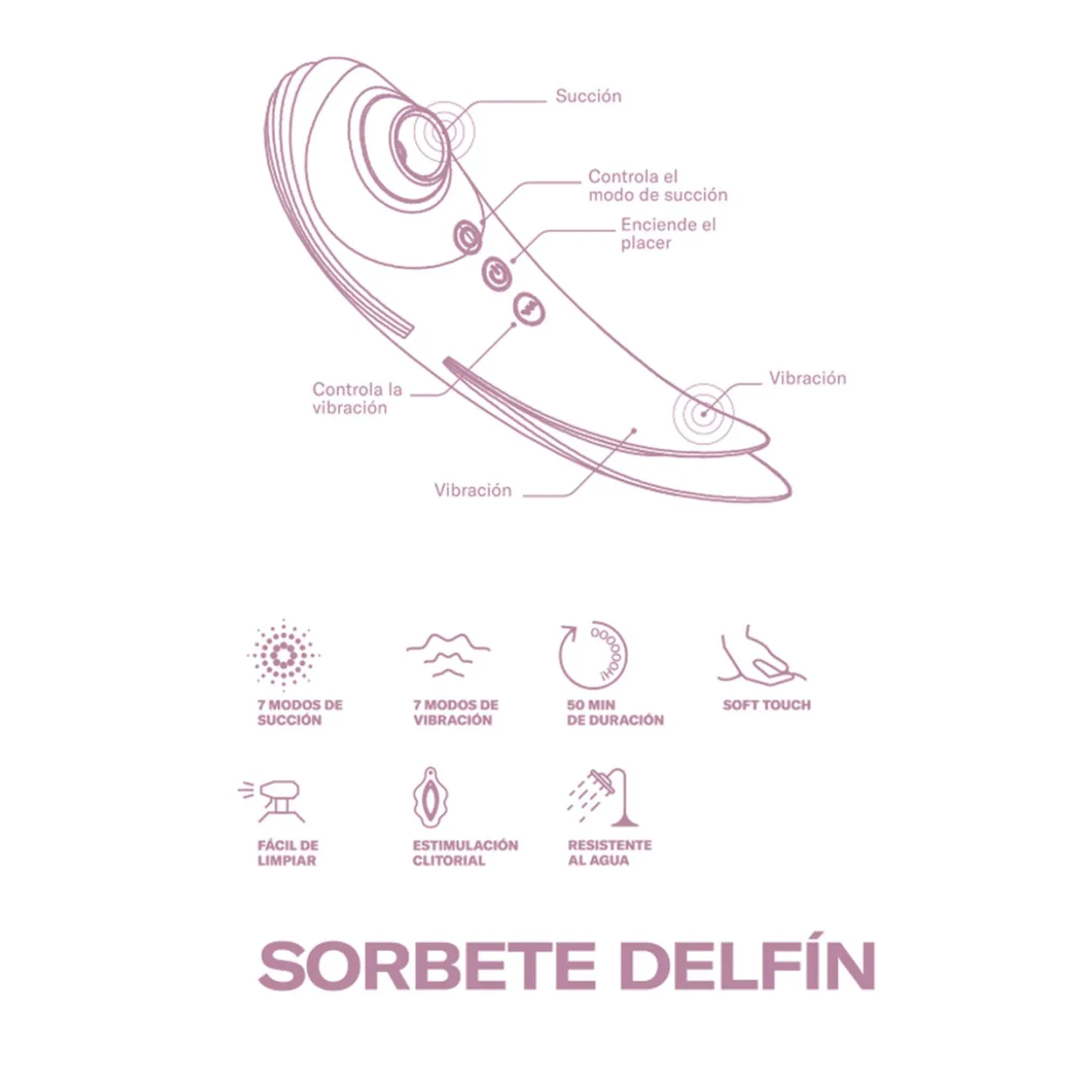 Sorbete Delfin Succionador