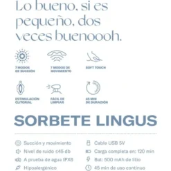 Sorbete Lingus Azul Succionador