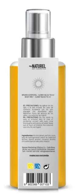 Sunny Bliss Body Mist Caramelo y Vainilla