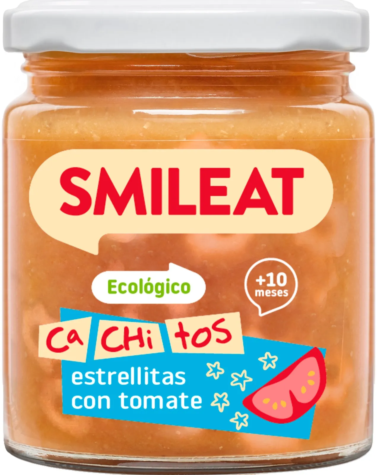 Tarrito Cachitos Estrellitas con Tomate +10M