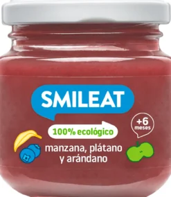 Tarrito Manzana, Plátano y Arándano 100% Ecológico +6 Meses