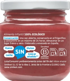 Tarrito Manzana, Plátano y Arándano 100% Ecológico +6 Meses