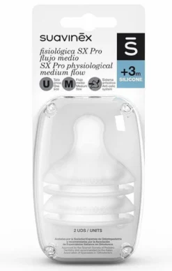 Tetina Fisiologica SX Pro Silicona Flujo Medio 3m+