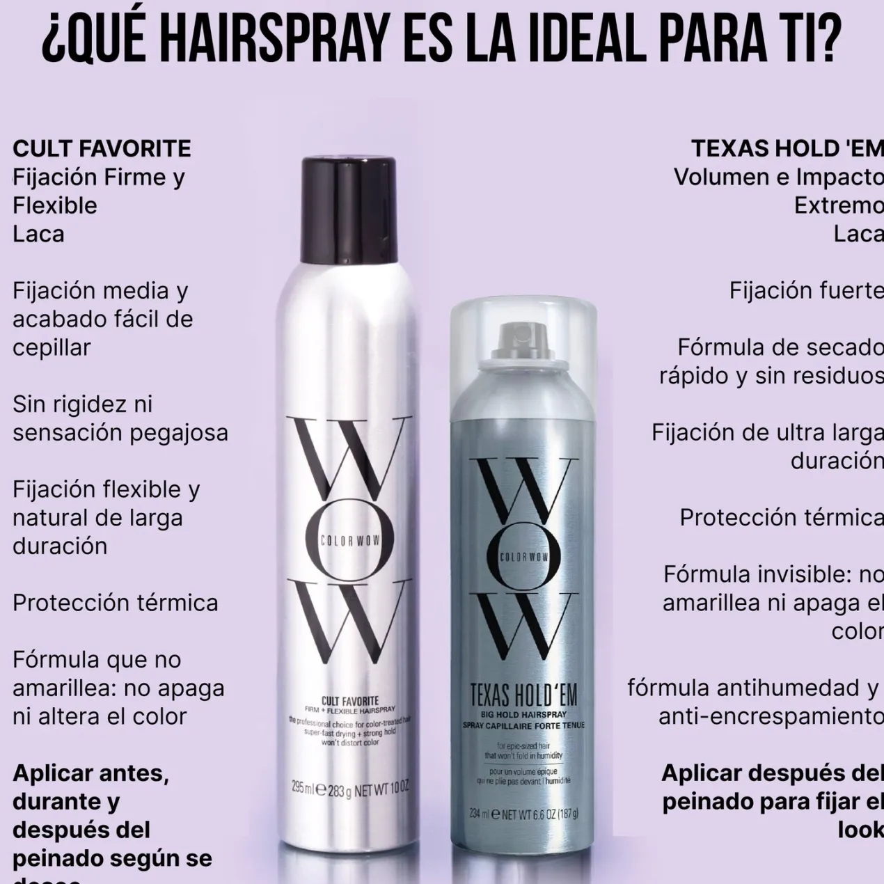 Texas Hold'Em Big Hold Laca para el Cabello