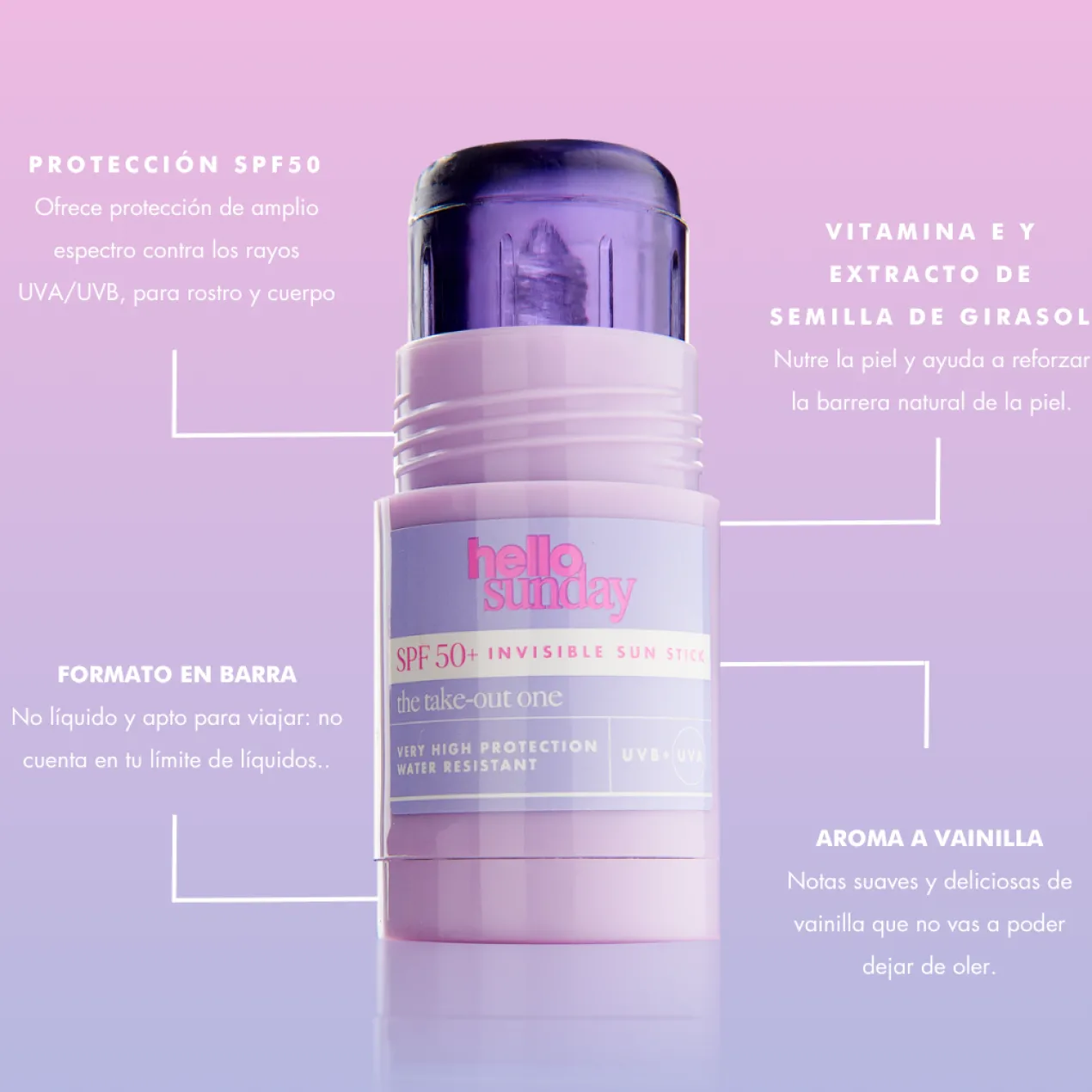 The Take-Out One Stick Solar Invisible SPF50+ Sweet Vainilla