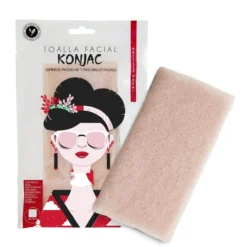 Toalla Facial Konjac Arcilla Rosa