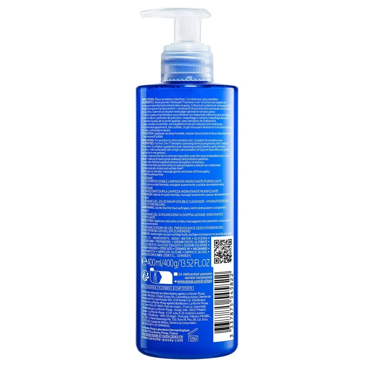 Toleriane Gel Espumoso Doble Limpiador