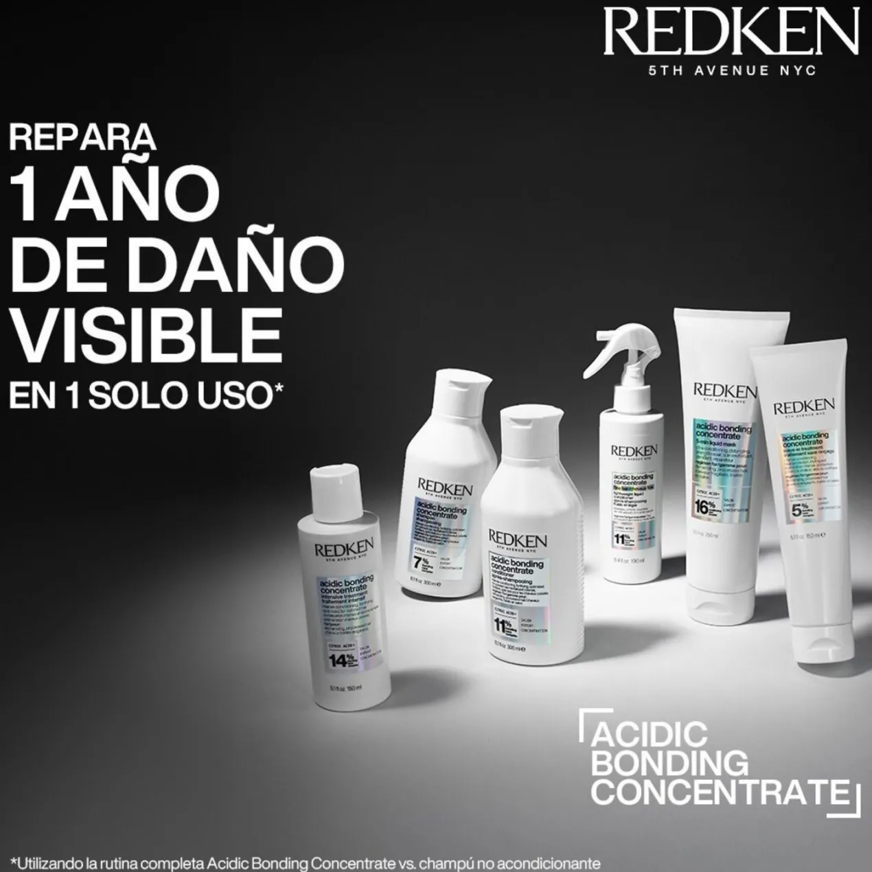Tratamiento Sin Aclarado Profesional ABC Acidic Bonding Concentrate para cabello dañado