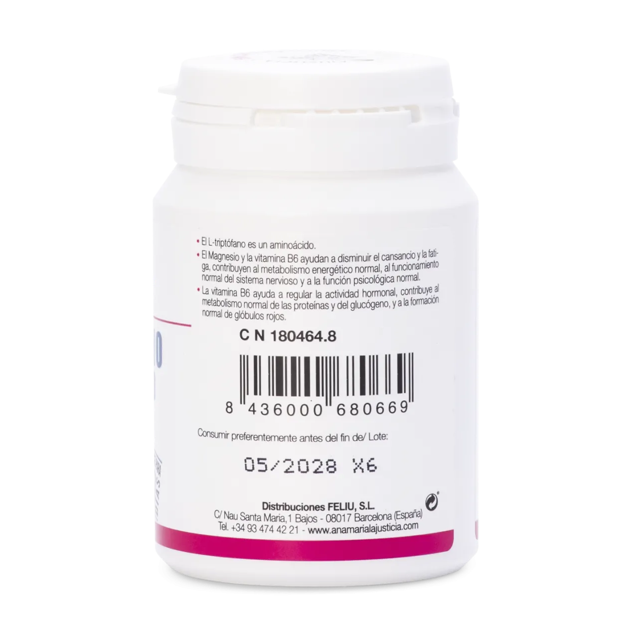 Triptófano con Magnesio + Vitamina B6