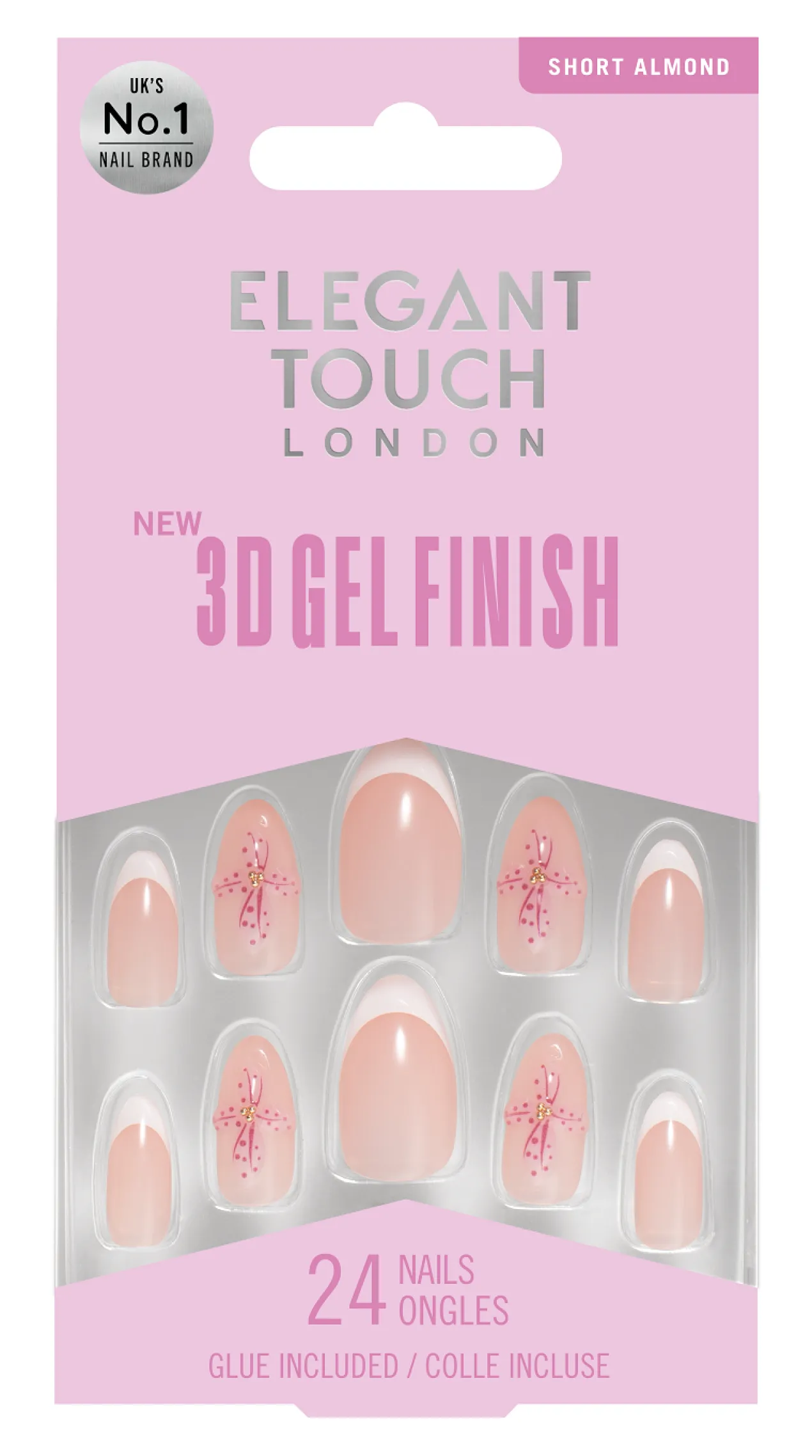 Uñas Postizas 3D Gel Finish Orchid Bloom