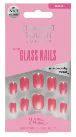 Uñas Postizas Glass Nails Glass Cranberry