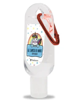 Unicornio Gel Limpiador de Manos con Mosquetón