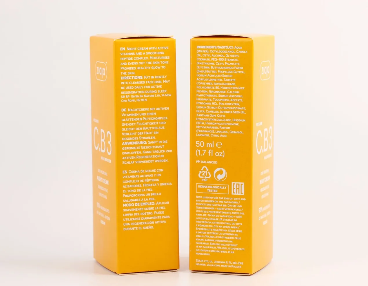 Vitamina C.B3 Niacinamida Crema Facial de Noche