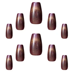Waterfall Cat Eye Ballerina Uñas Postizas Edición Limitada